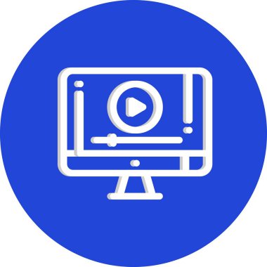 Lcd simgesinin vektör illüstrasyonu  