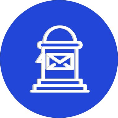 vektör posta kutusu düz biçim simgesi   