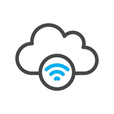 Vektör wifi düz biçim simgesi