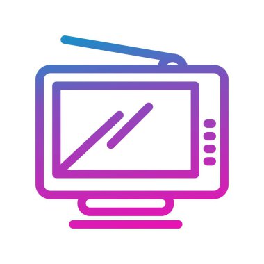 vektör tv düz biçim simgesi
