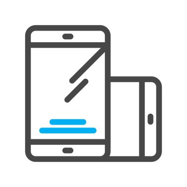 Vektör mobil düz biçim simgesi