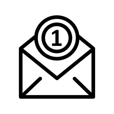 Vektör E- posta düz biçim simgesi