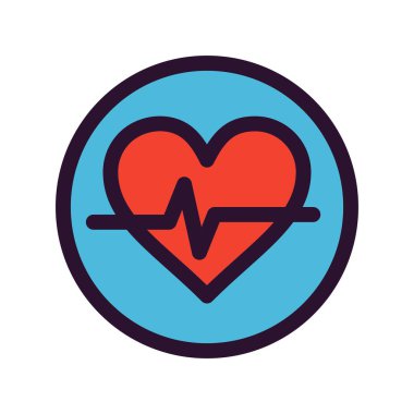 Kalp simgesinin vektör illüstrasyonu