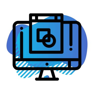 Lcd simgesinin vektör illüstrasyonu  