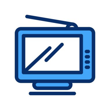 vektör tv düz biçim simgesi