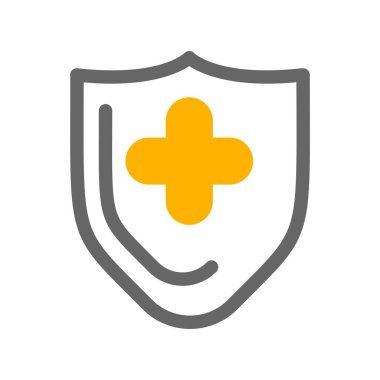 Kalkan simgesinin vektör illüstrasyonu 