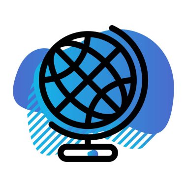 Vektör Dünya düz biçim simgesi