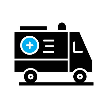 Ambulans simgesinin vektör çizimi