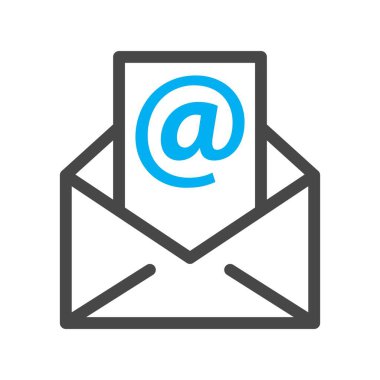 Vektör E- posta düz biçim simgesi