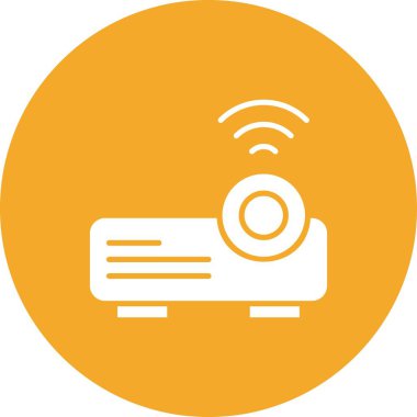 Projektör simgesinin vektör illüstrasyonu 