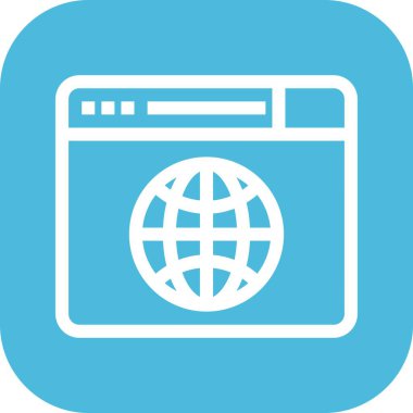 Web sitesi simgesinin vektör illüstrasyonu 