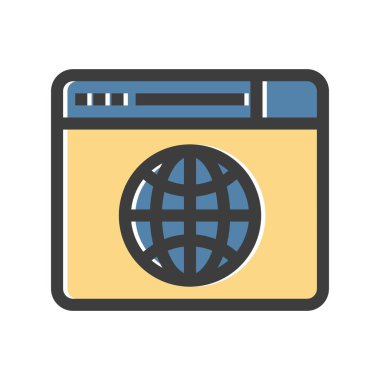 Web sitesi simgesinin vektör illüstrasyonu 