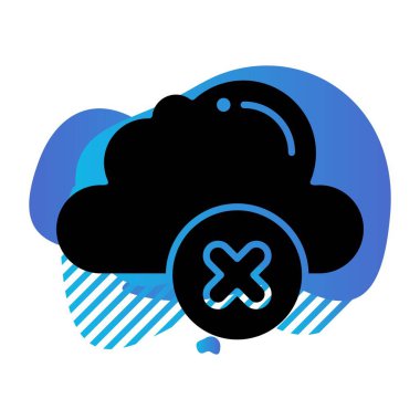 Bulut simgesinin vektör illüstrasyonu 