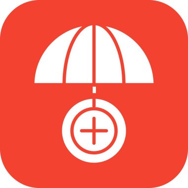 Şemsiye simgesinin vektör illüstrasyonu 