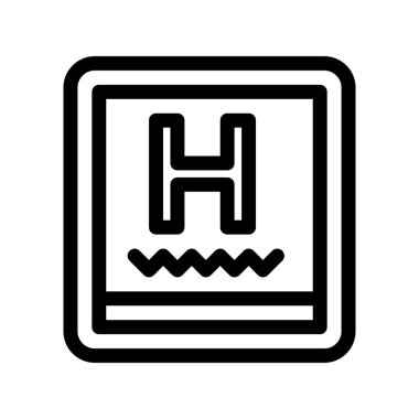 Hastane simgesinin vektör illüstrasyonu 