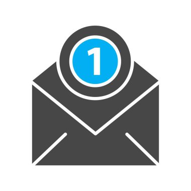 Vektör E- posta düz biçim simgesi