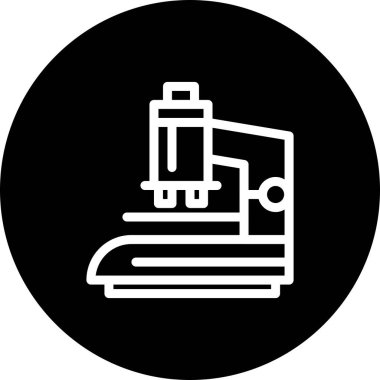  Mikroskop simgesinin vektör çizimi 