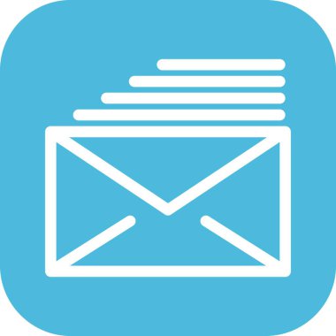 Vektör iletisi düz biçim simgesi