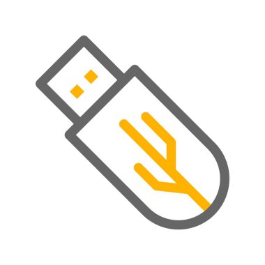 Vektör usb düz biçim simgesi