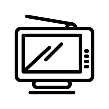 vektör tv düz biçim simgesi