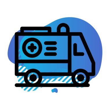 Ambulans simgesinin vektör çizimi