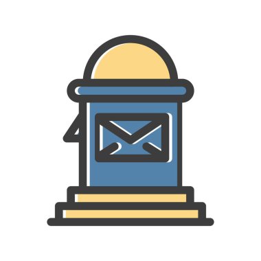 vektör posta kutusu düz biçim simgesi   