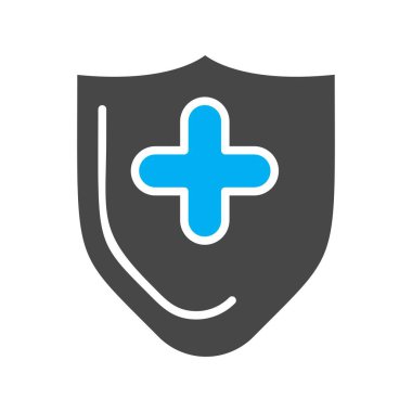 Kalkan simgesinin vektör illüstrasyonu 