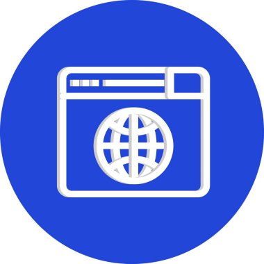 Web sitesi simgesinin vektör illüstrasyonu 