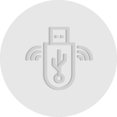 Vektör usb düz biçim simgesi