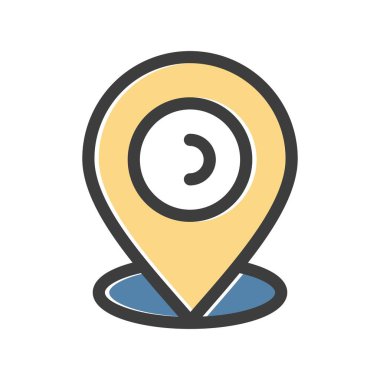 GPS simgesinin vektör illüstrasyonu 