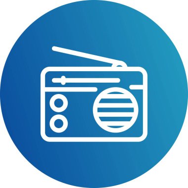 vektör radyo düz biçim simgesi