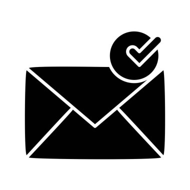 Vektör iletisi düz biçim simgesi