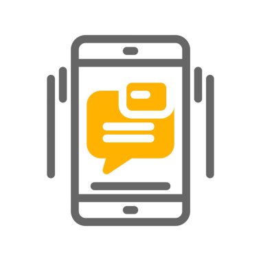 Vektör iletisi düz biçim simgesi