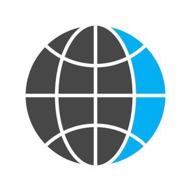 Vektör Dünya düz biçim simgesi