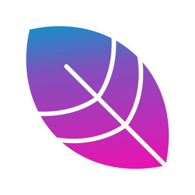  Yaprak simgesinin vektör illüstrasyonu