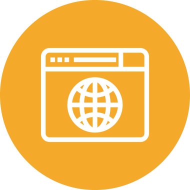 Web sitesi simgesinin vektör illüstrasyonu 