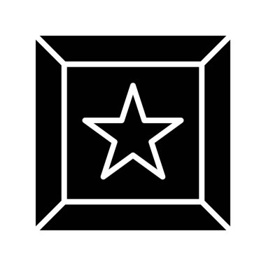 Yıldız simgesinin vektör illüstrasyonu 