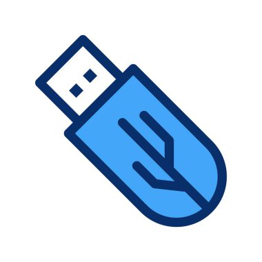 Vektör usb düz biçim simgesi