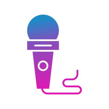 vektör mikrofon düz biçim simgesi