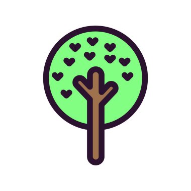 vektör ağacı düz biçim simgesi