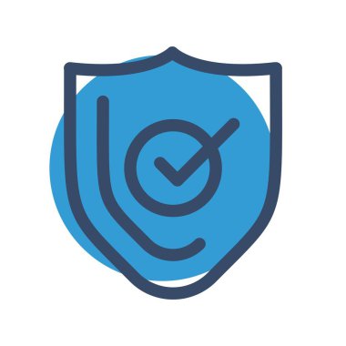 Kalkan simgesinin vektör illüstrasyonu 