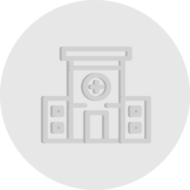 Hastane simgesinin vektör illüstrasyonu