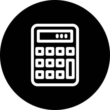  Hesap makinesi simgesinin vektör illüstrasyonu 