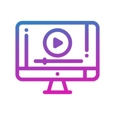 Lcd simgesinin vektör illüstrasyonu  