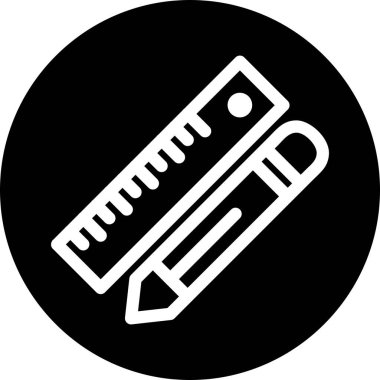  vektör kalem cetvel simgesi 