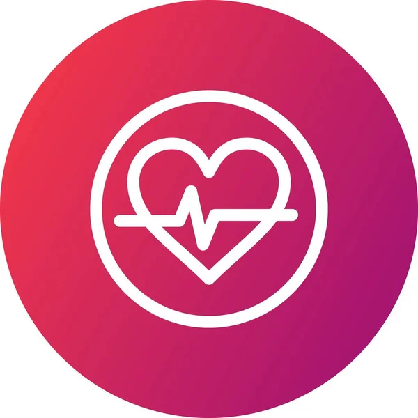 Kalp Simgesinin Vektör Illüstrasyonu — Stok Vektör