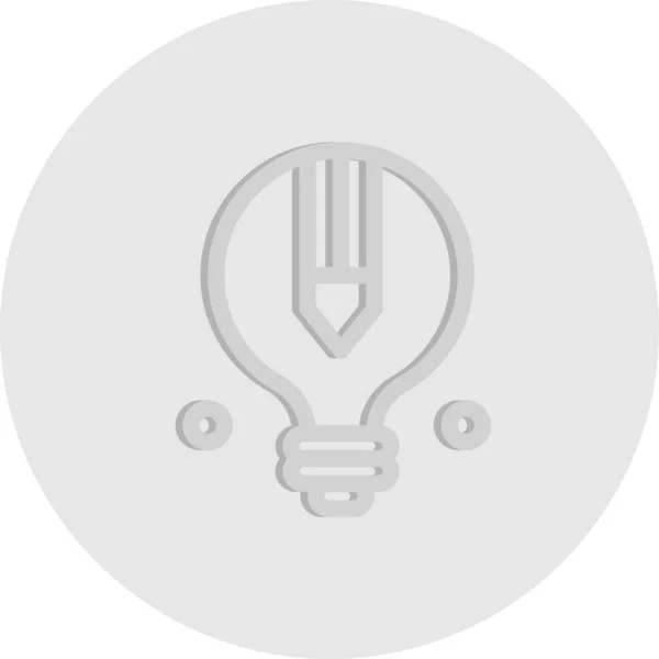 Vector Bulb Flat Style Icon — Stock Vector