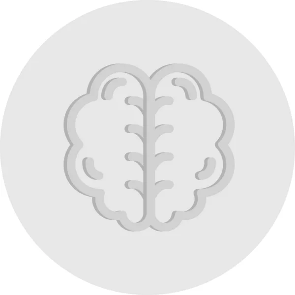 Vektorová Ilustrace Ikony Mozku — Stockový vektor