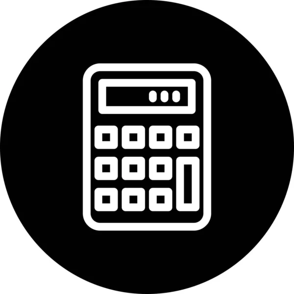 Ilustración Vectorial Del Icono Calculadora — Vector de stock