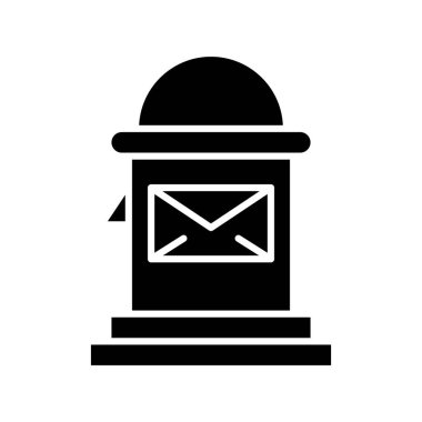 vektör posta kutusu düz biçim simgesi   